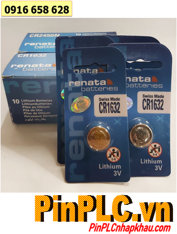 COMBO MUA 01HỘP 10vỉ Pin Renata CR1632 lithium 3.0v chính hãng _Giá chỉ 369.000/Hộp